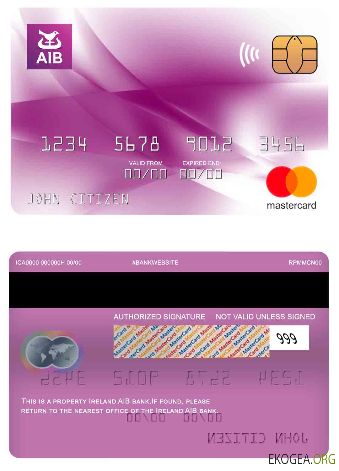 Irlande AIB banque mastercard
